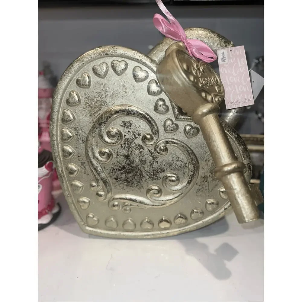 Tik Tok Viral Valentine’s Day Rachel Zoe Xtra Large Gold Heart With Key